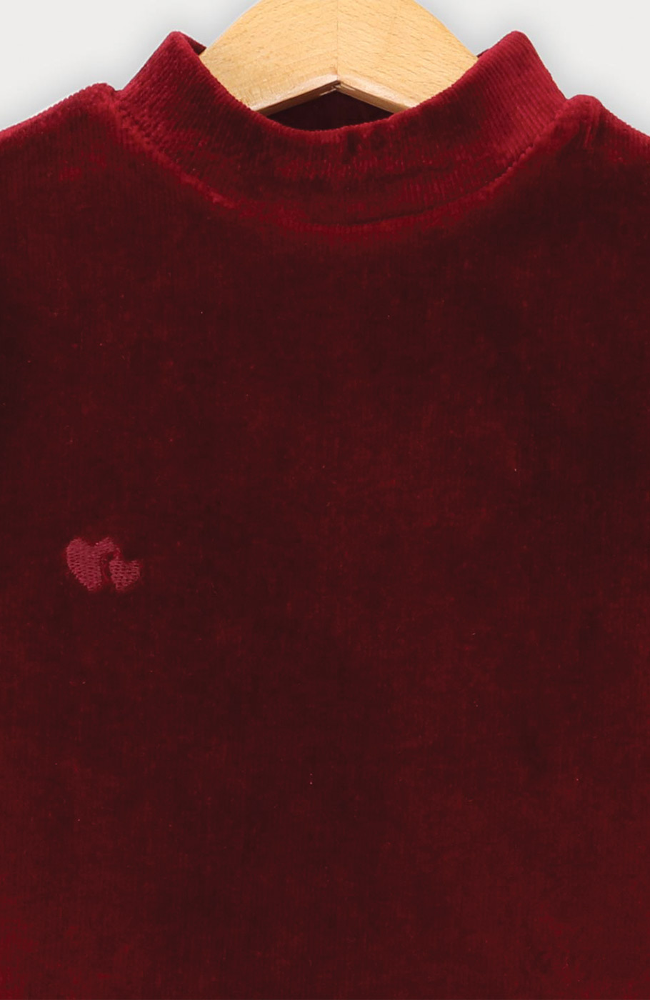 بلوز مخمل کبریتی یقه سه سانت