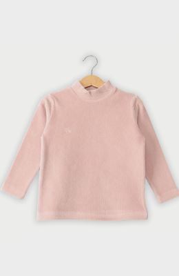 بلوز مخمل کبریتی یقه سه سانت