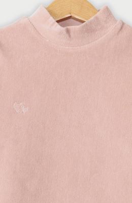 بلوز مخمل کبریتی یقه سه سانت