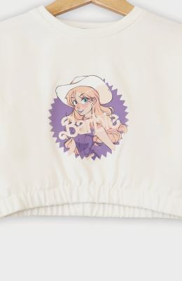 نیم تنه دورس لایکرا اسلپ آستین بلند (ست با 10274)