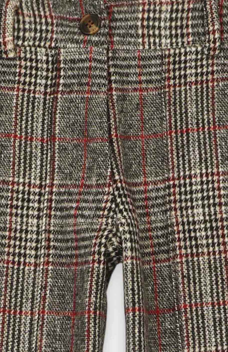 شلوار فلانل پینتاکس دار