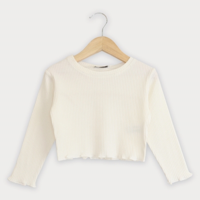 بلوز نیم تنه پنبه لایکرا سوزن خالی (ست با 10306)