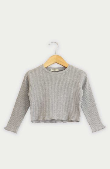 بلوز نیم تنه پنبه لایکرا سوزن خالی (ست با 10308)