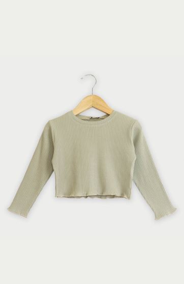 بلوز نیم تنه پنبه لایکرا سوزن خالی (ست با 10306)