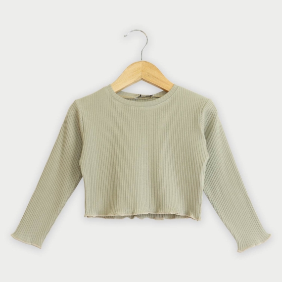 بلوز نیم تنه پنبه لایکرا سوزن خالی (ست با 10308)