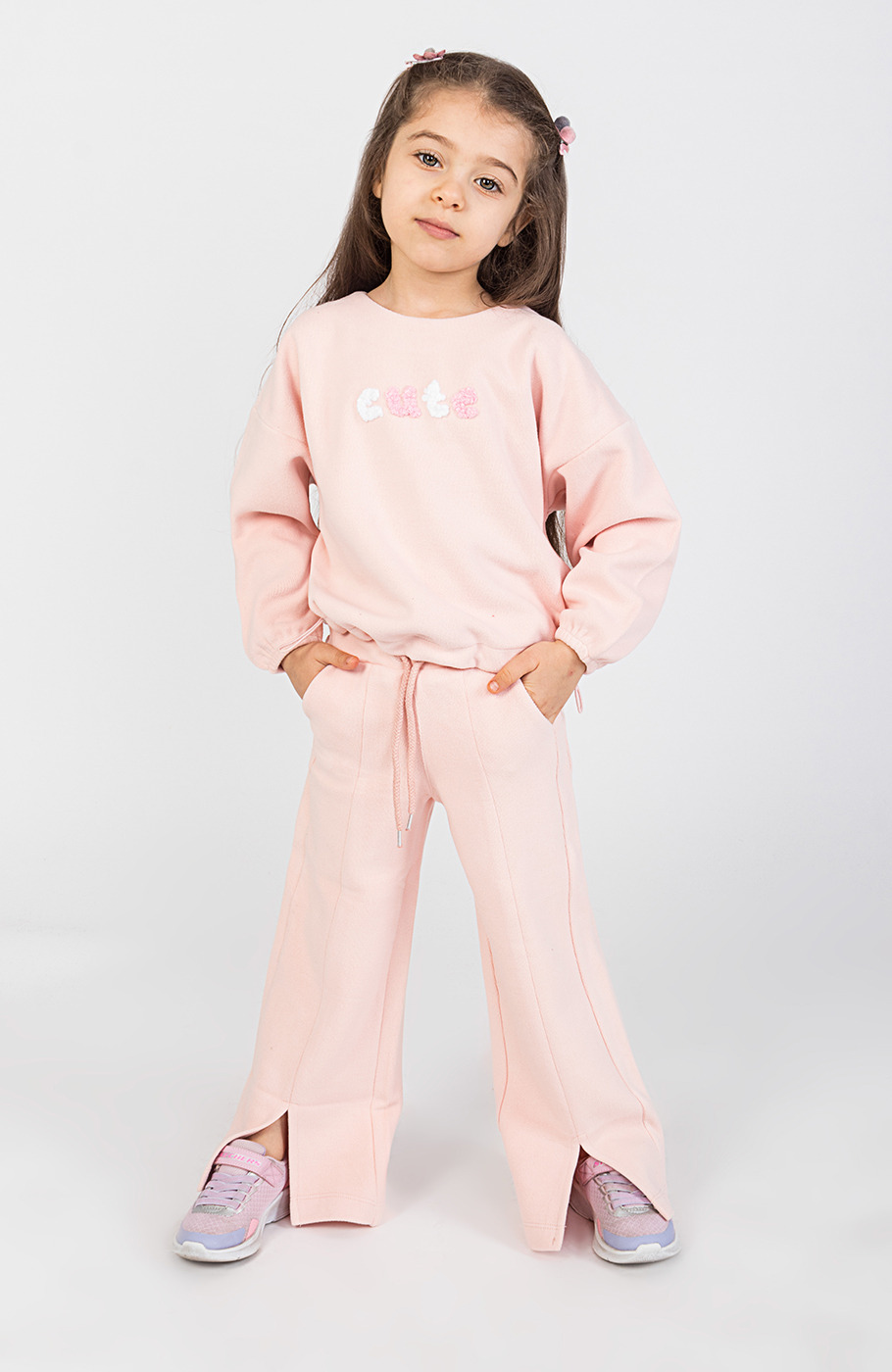 شلوار پلار بوت کات چاک دار (ست با کد 10300)