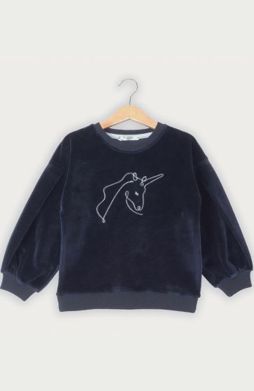 بلوز مخمل آستین پیلی دار