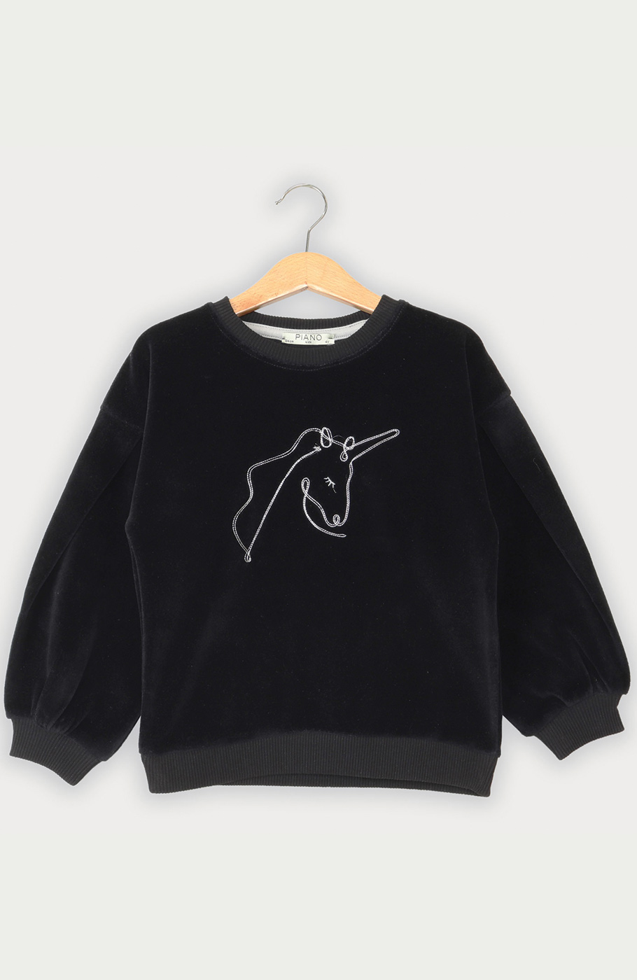 بلوز مخمل آستین پیلی دار