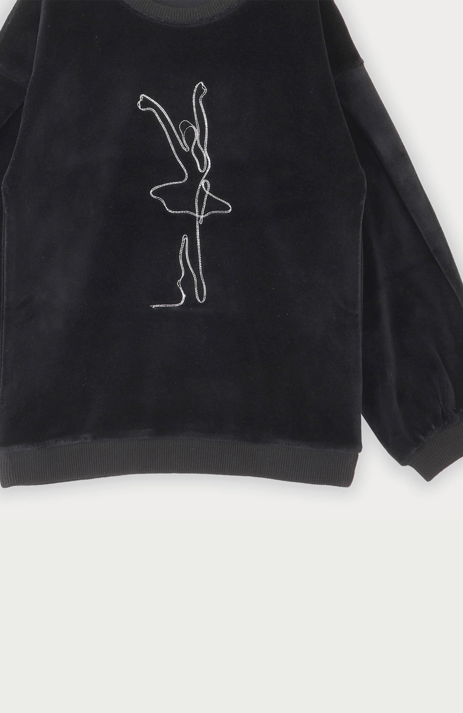 بلوز مخمل آستین پیلی دار