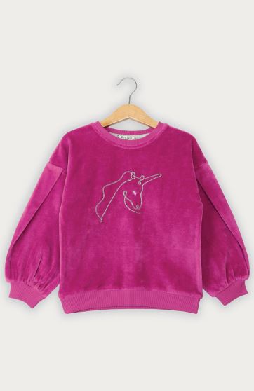 بلوز مخمل آستین پیلی دار