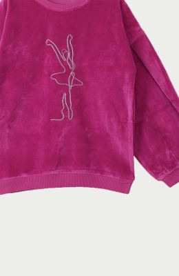 بلوز مخمل آستین پیلی دار