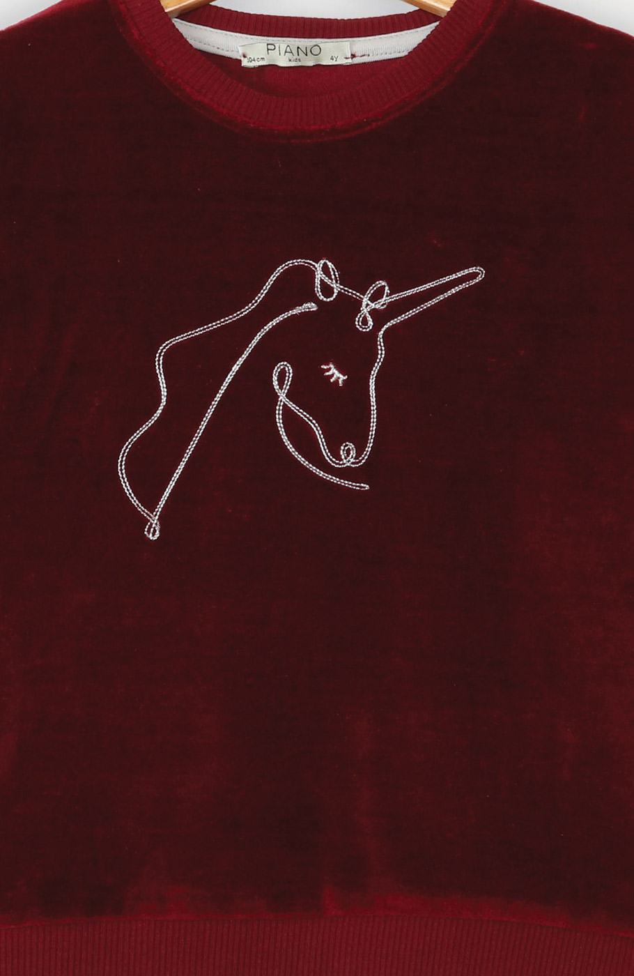 بلوز مخمل آستین پیلی دار