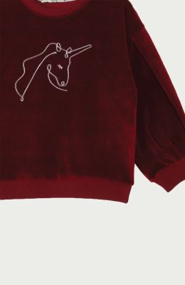 بلوز مخمل آستین پیلی دار