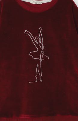 بلوز مخمل آستین پیلی دار