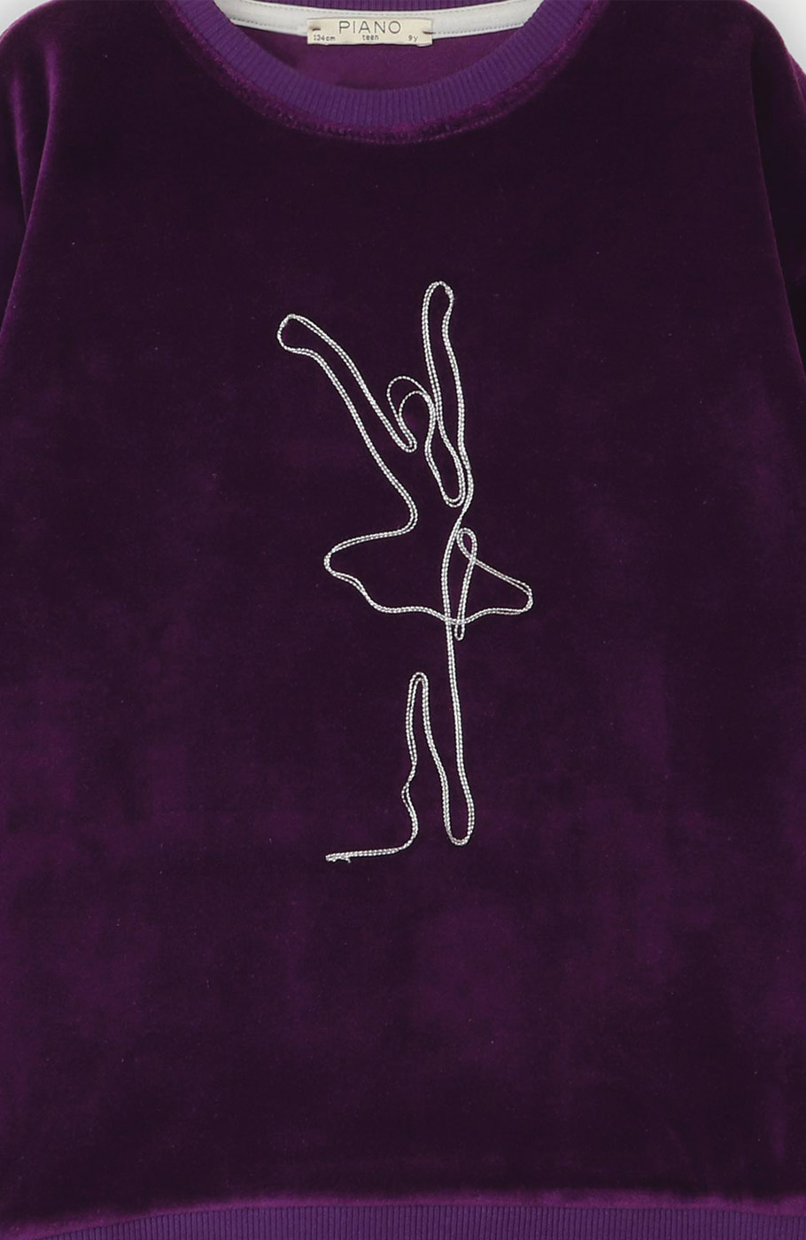 بلوز مخمل آستین پیلی دار