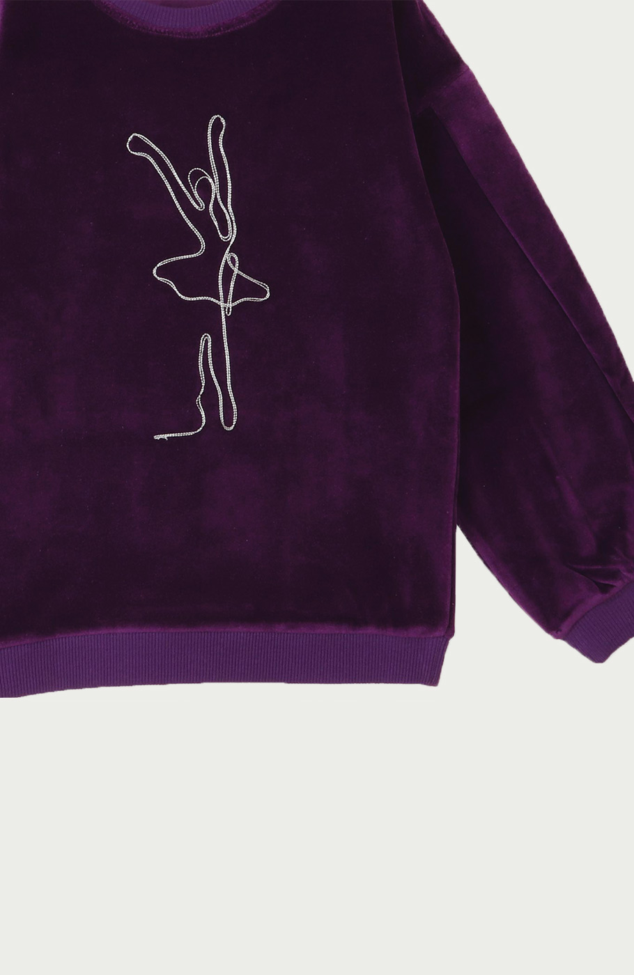 بلوز مخمل آستین پیلی دار