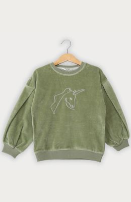 بلوز مخمل آستین پیلی دار