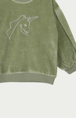 بلوز مخمل آستین پیلی دار