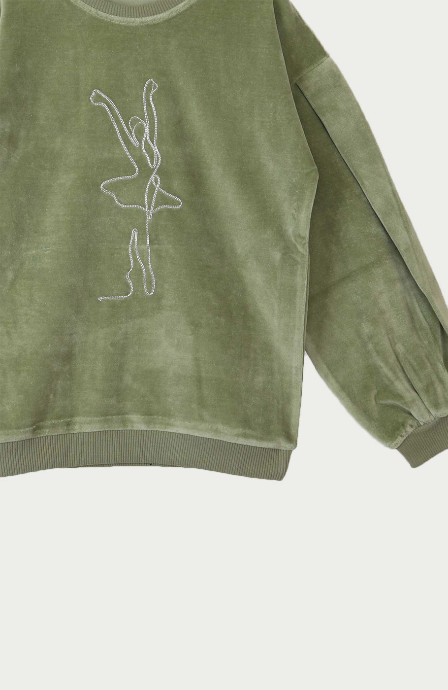 بلوز مخمل آستین پیلی دار