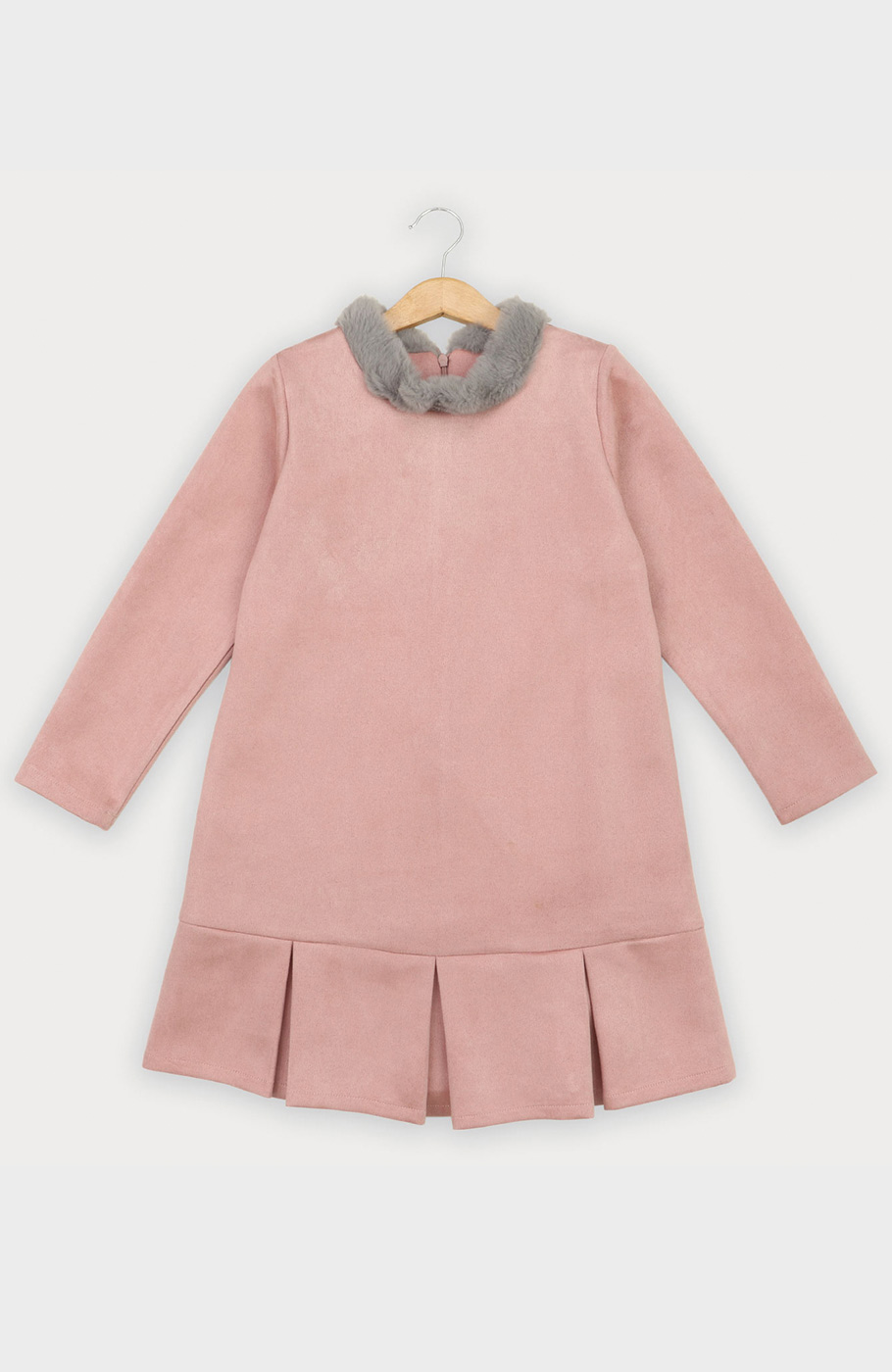 پیراهن سوییت آستین بلند یقه خز دار