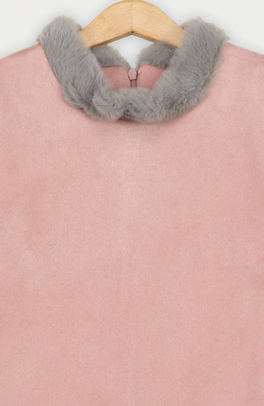 پیراهن سوییت آستین بلند یقه خز دار