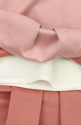 پیراهن سوییت آستین بلند یقه خز دار