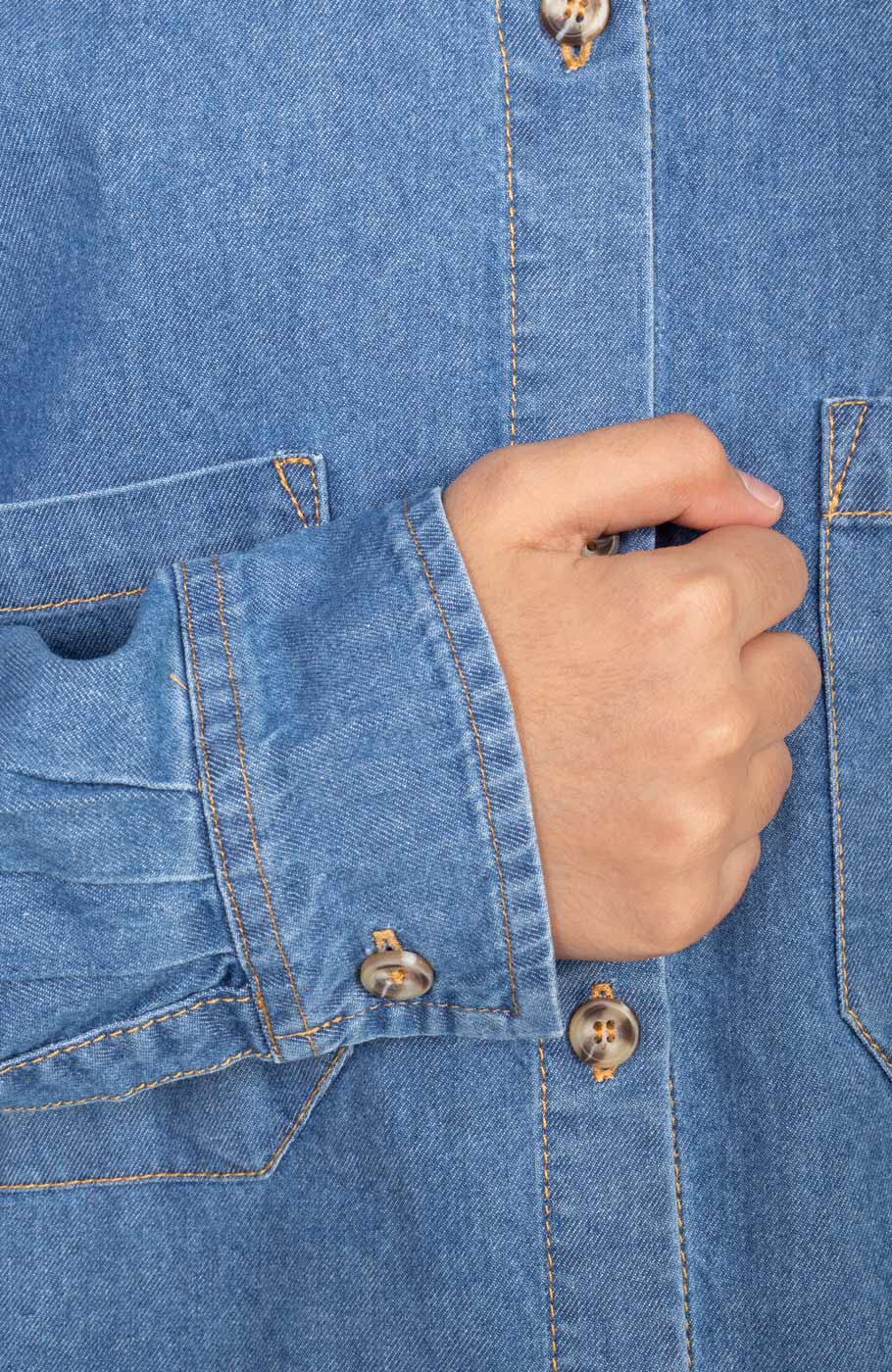 شومیز جین آستین بلند