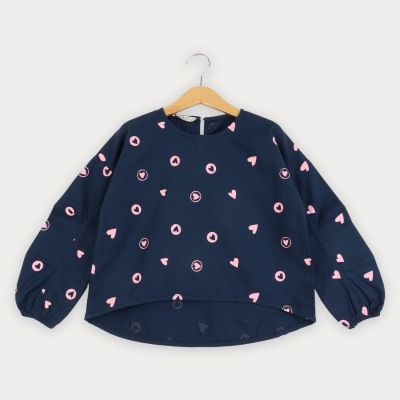 بلوز آکسفورد آستین پیلی دار