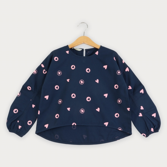 بلوز آکسفورد آستین پیلی دار