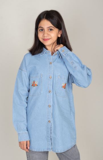 شومیز جین آستین بلند