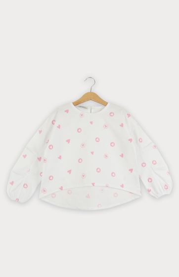 بلوز آکسفورد آستین پیلی دار