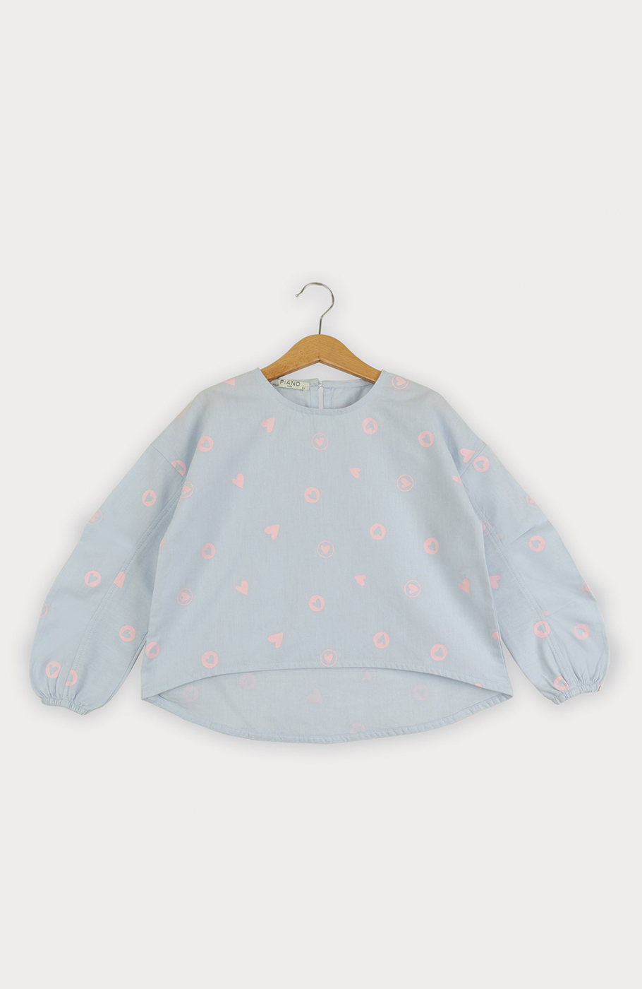 بلوز آکسفورد آستین پیلی دار