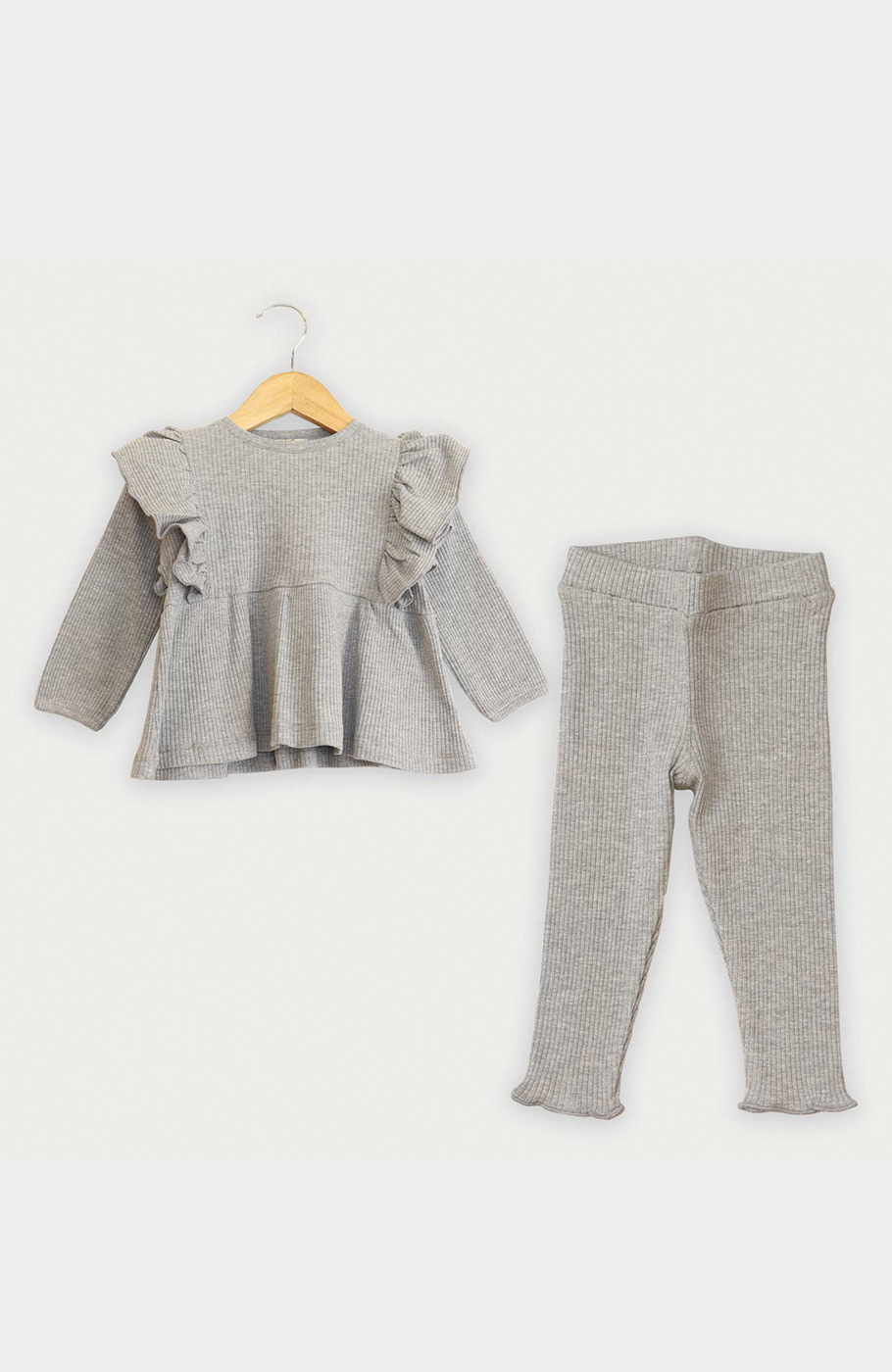 تونیک آستین بلند و لگ پنبه لایکرا سوزن خالی