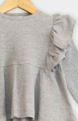 تونیک آستین بلند و لگ پنبه لایکرا سوزن خالی