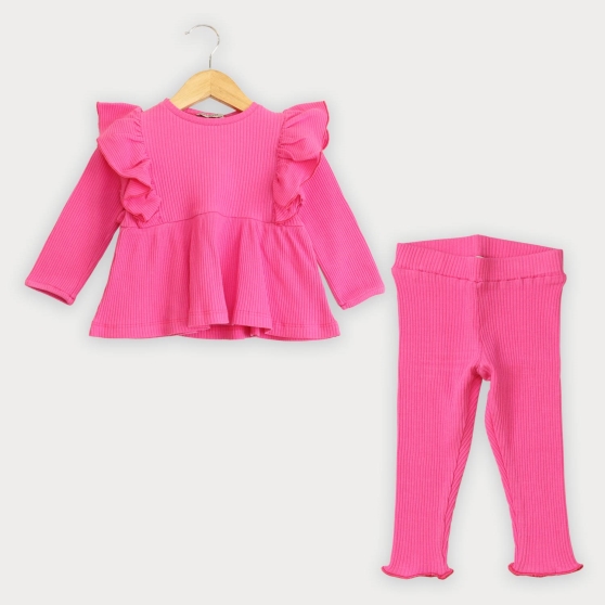 تونیک آستین بلند و لگ پنبه لایکرا سوزن خالی