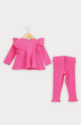 تونیک آستین بلند و لگ پنبه لایکرا سوزن خالی