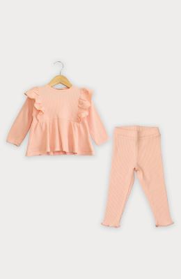 تونیک آستین بلند و لگ پنبه لایکرا سوزن خالی