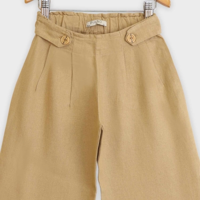 شلوار لینن پیلی دار