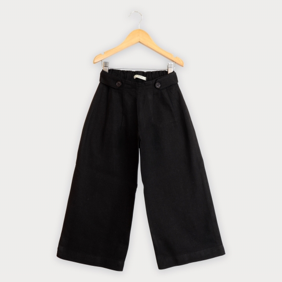 شلوار لینن پیلی دار