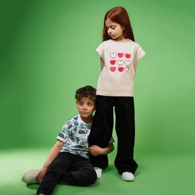 شلوار لینن پیلی دار