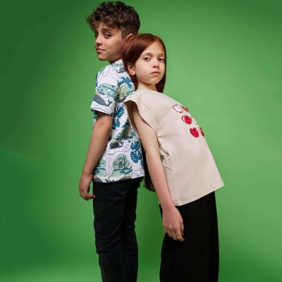 شلوار لینن پیلی دار