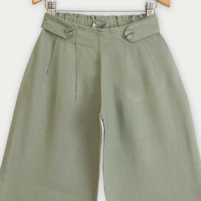 شلوار لینن پیلی دار