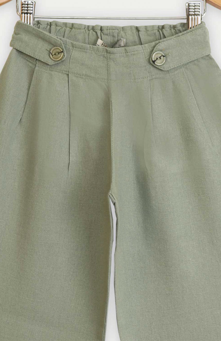 شلوار لینن پیلی دار