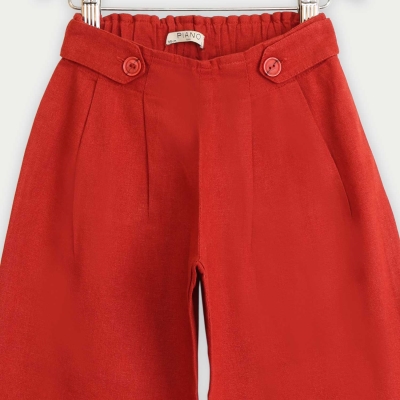 شلوار لینن پیلی دار