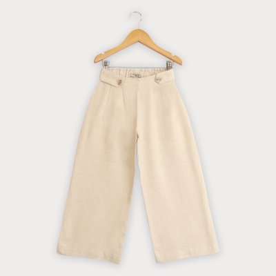 شلوار لینن پیلی دار