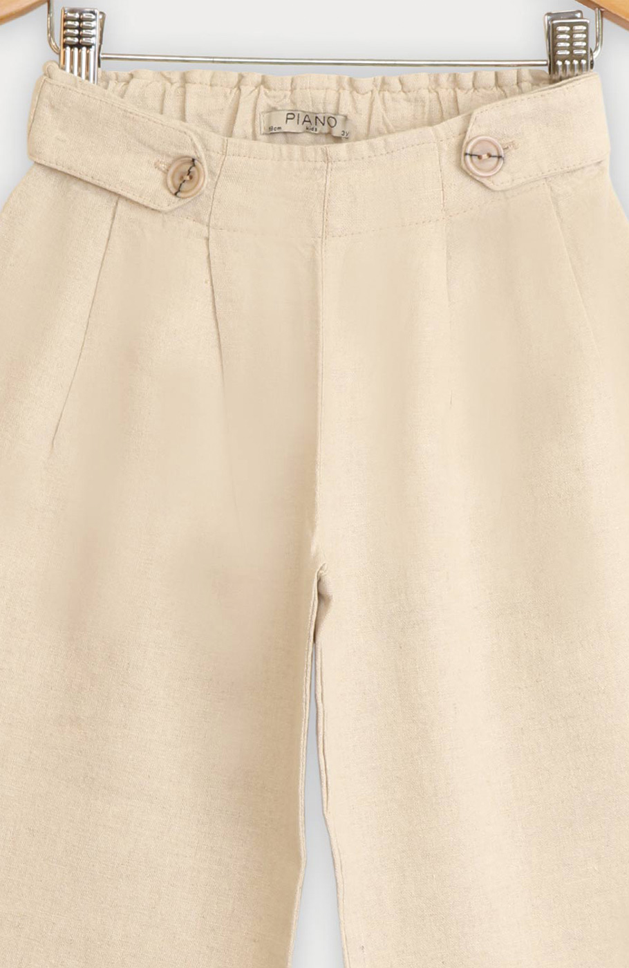 شلوار لینن پیلی دار