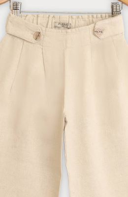 شلوار لینن پیلی دار