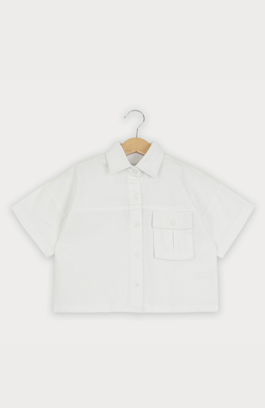 شومیز کتان آستین کوتاه