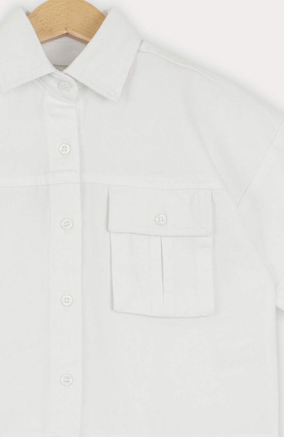 شومیز کتان آستین کوتاه