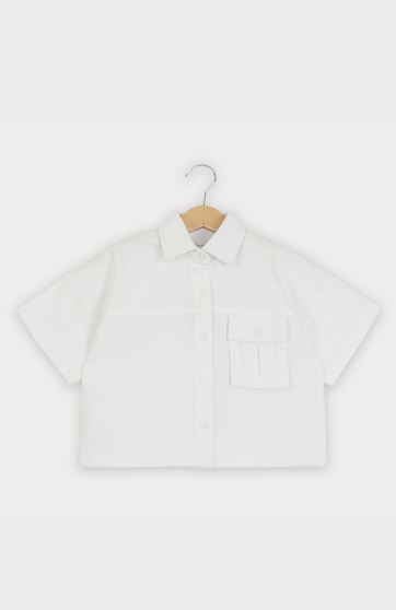 شومیز کتان آستین کوتاه